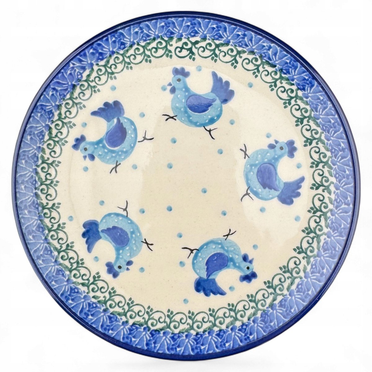 Bolesławiec Dessertbord Kippen & Kuikens 15,5 cm Decor 2595