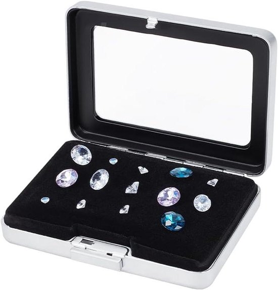 BENECREAT 15 Pack Edelsteen Display Box, 28x28x16.5mm Zwarte