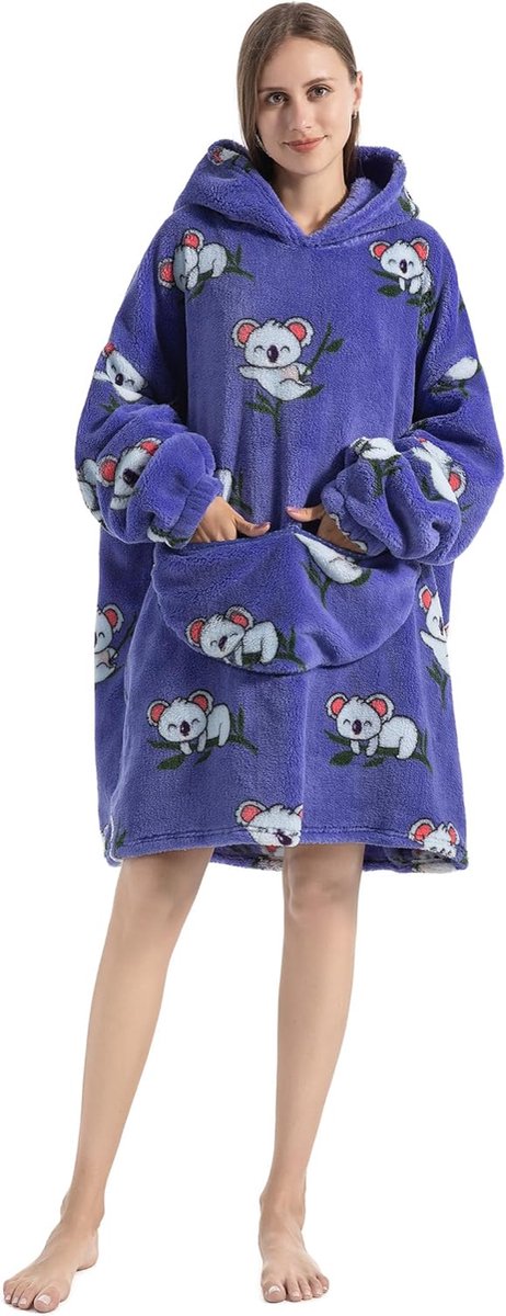 Unisex Oversized Hoodie Deken - Ultra Zacht en Warm Sherpa Fleece Sweatshirt