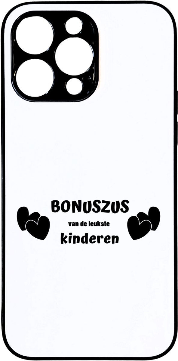 Hacebo® - bonuszus van de leukste kinderen telefoonhoesje - Zus - de leukste zus - telefoonhoesjes - verjaardag - cadeautje voor zus - kado - geschenk - hoesje geschikt voor iPhone 14 Pro Max