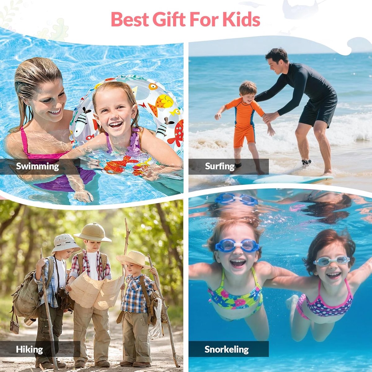 Onderwatercamera 10FT waterdichte camera snorkelen, compacte drijvende digitale camera voor kinderen, tieners, volwassenen, surfen, zwemmen en kajakken, roze thumbnail 4