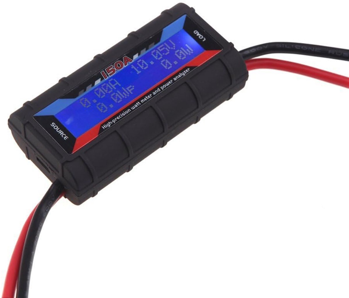 150 Ampère Digitale Wattmeter | Hoge Precisie Vermogensmeter met LCD Display voor RC, Zonne-energie en Batterijmonitoring