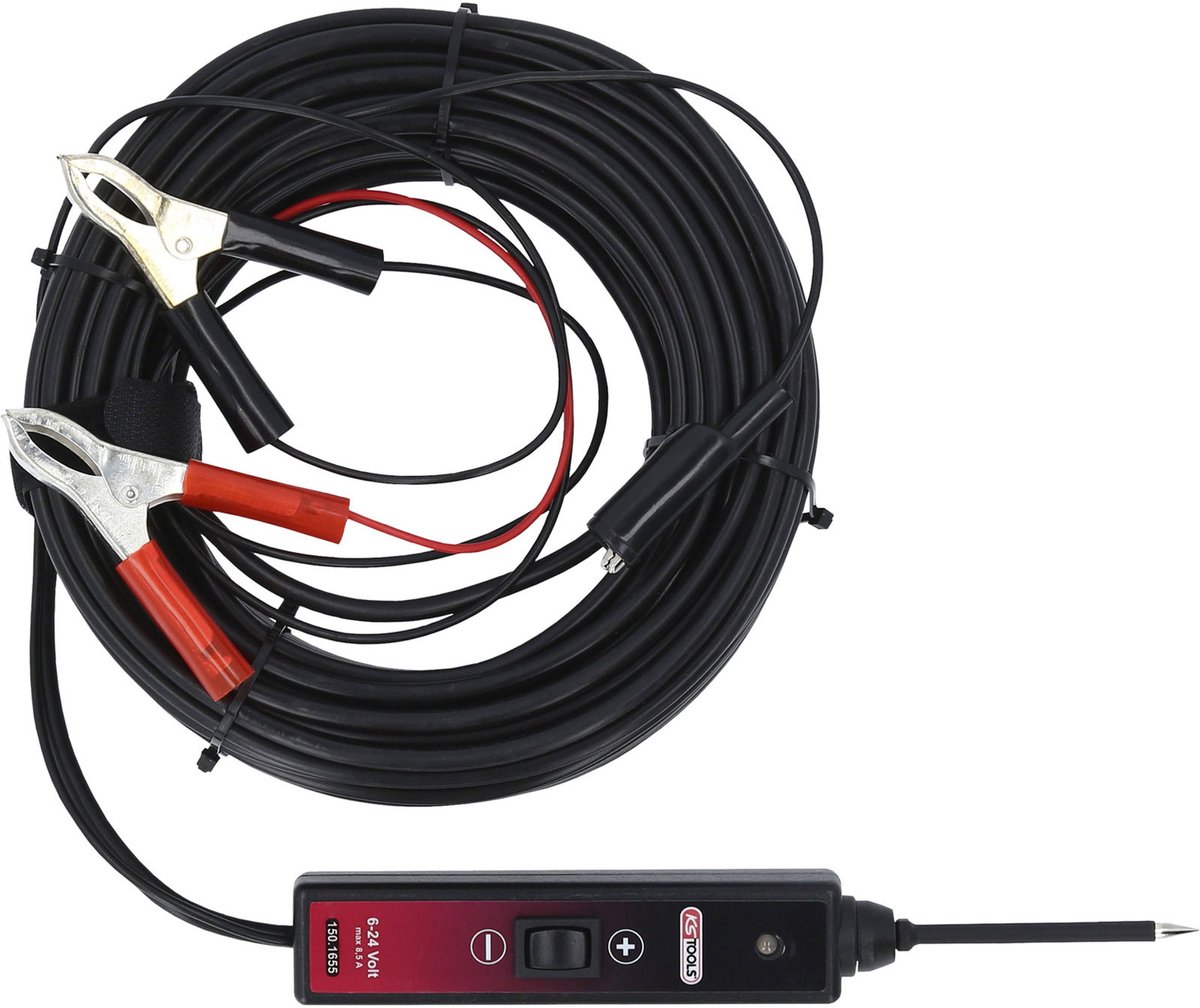 KS TOOLS Functie testlamp 6-24V DC met 25 meter kabel - 150.1655