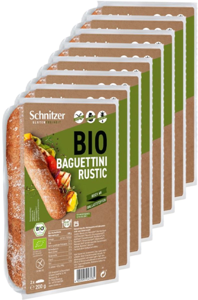 Schnitzer | Baguettini Rustic | 8 stuks | 8 x 200 gram