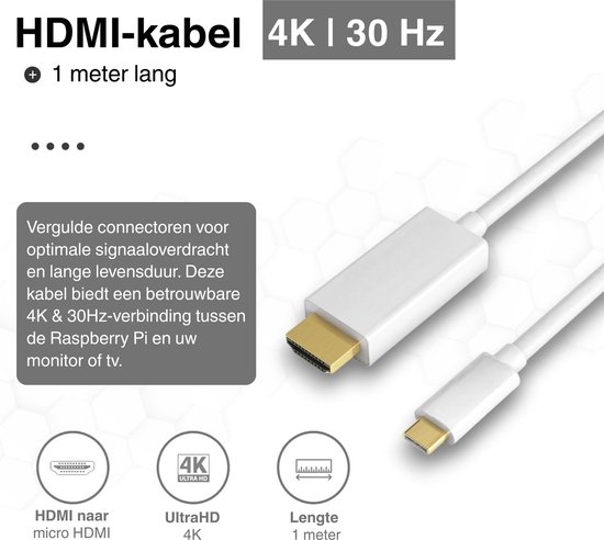 Voeding Raspberry Pi 4 Raspberry Pi 4 4GB Starterskit | 64 GB-editie | Officiële voeding 15 W ...