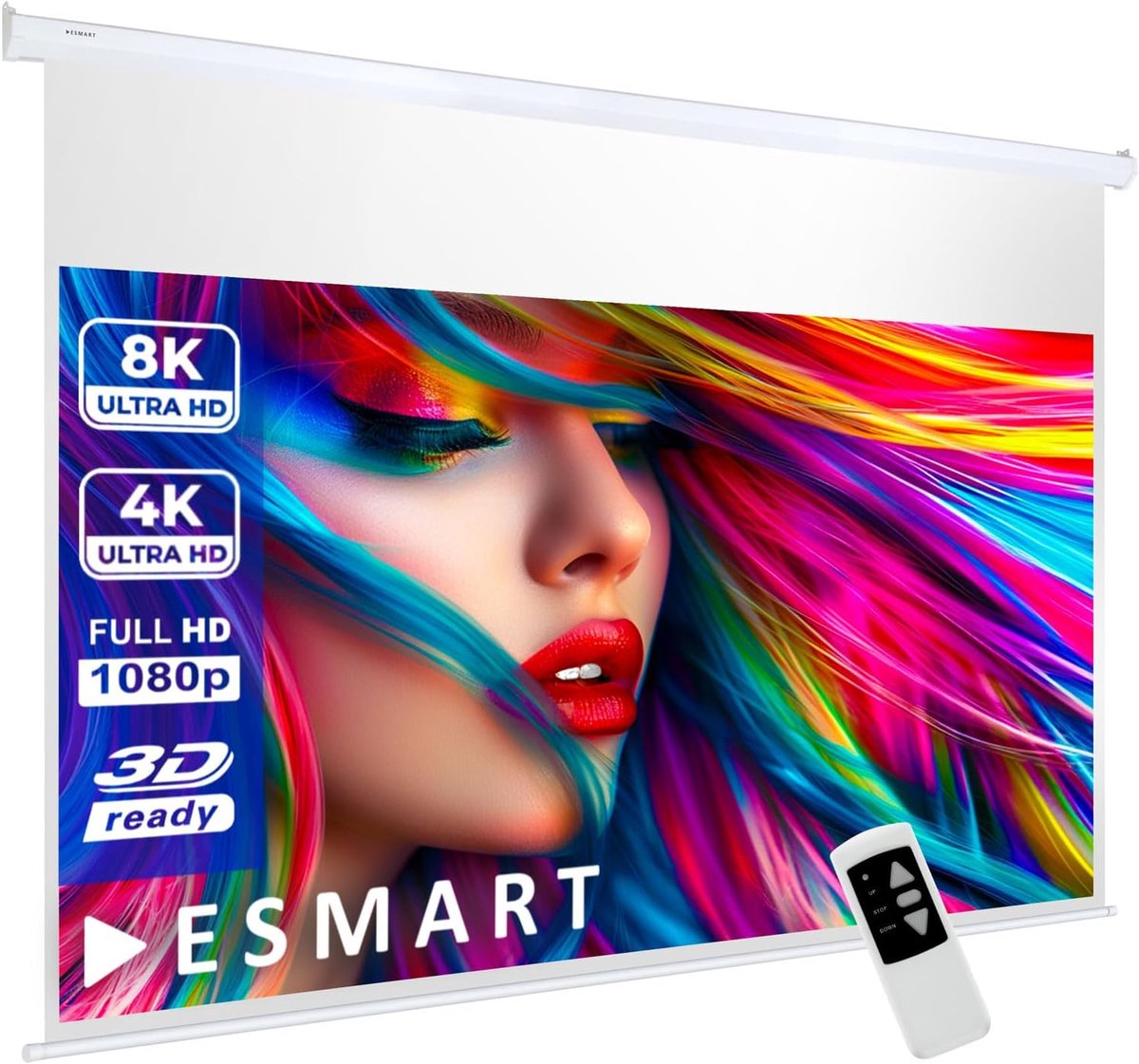 Professioneel Gemotoriseerd Projectiescherm 160 x 90 cm voor Thuisbioscoop