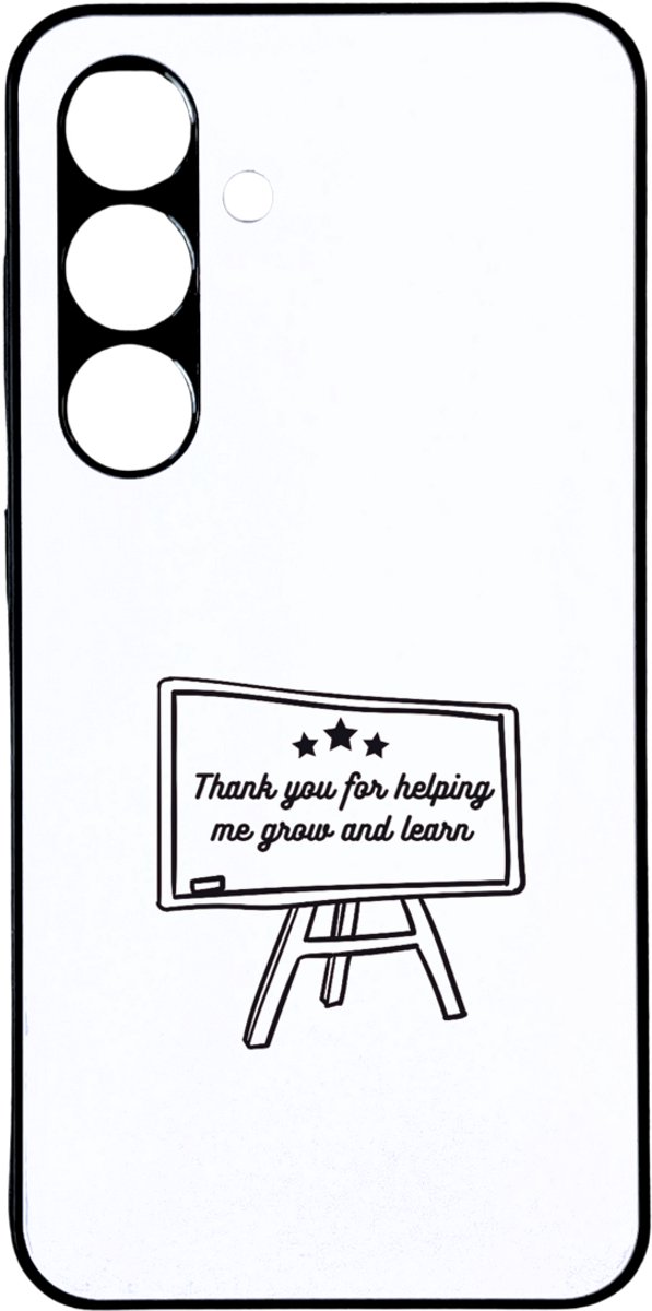 Hacebo® - Thankyou for helping me grow and learn telefoonhoesje - Juf - Meester - telefoonhoesjes - Dankje voor helpen - hoesje geschikt voor Samsung Galaxy S24 Plus