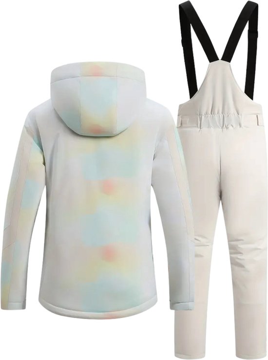 Bovista Ski Suit - Skipak - SkiBroek - Wintersport - Skijas - Dames - 2-Delig - Beige - Maat M