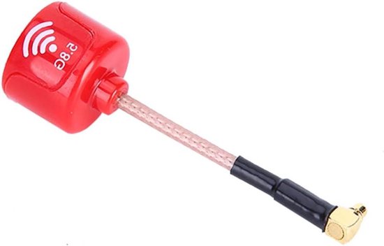 Antenne FPV 5.8GHz 3dBi LHCP Directionnelle Pliable – Gain élevé, Rouge, Pour Drone RC, Connecteur UFL/MMCX