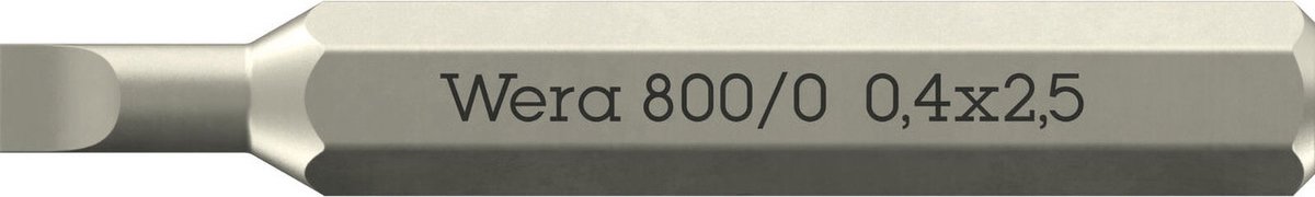 Wera 800/0 Micro bits voor sleufschroeven - 05058101001