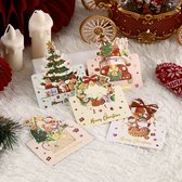 60 sets prachtige, met goud bedrukte kerstgroetkaarten met enveloppen, geschikt voor familie, vrienden, collega's en klanten, als kerstgroet- en bedankkaartjes - Exclusief voor Kerstmis