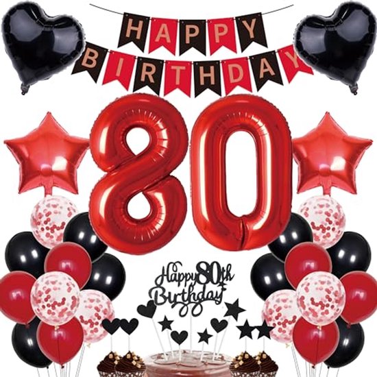Servetten glitter 80e verjaardag (16 stuks) - A Ballonnen