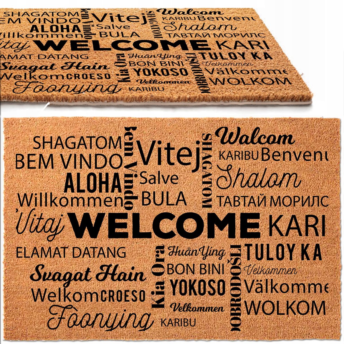 Kokos Wycieraczka 40x60cm 'Welcome' - Stijlvol & Praktisch