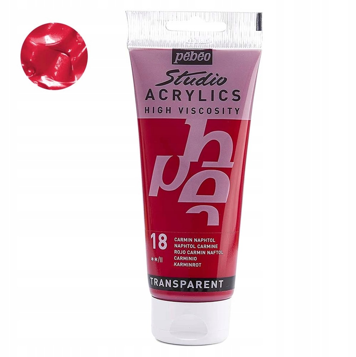 Pebeo Studio Acrylverf 100ml - Naftol Carmyn Rood