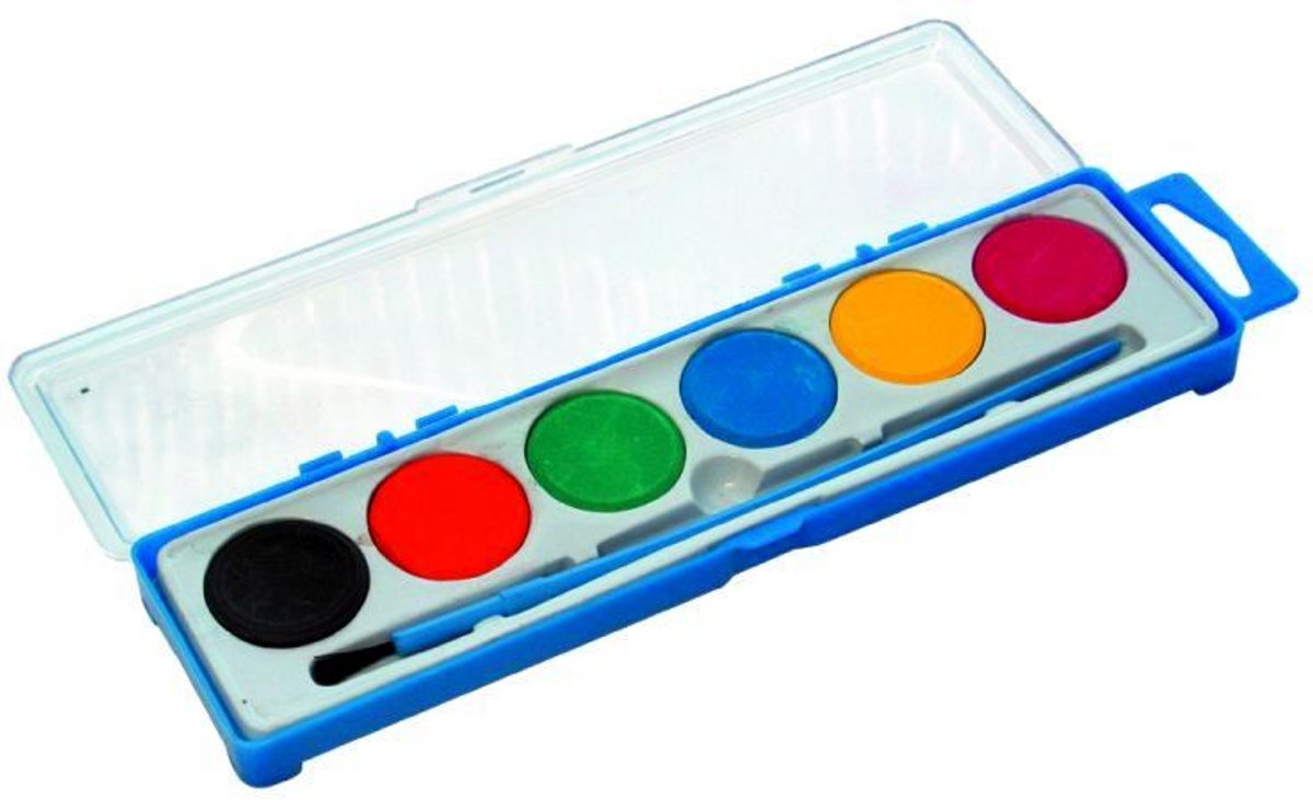 Acquerelle Verf Set 6 Kleuren - Ideaal voor Kinderen en Hobbyisten