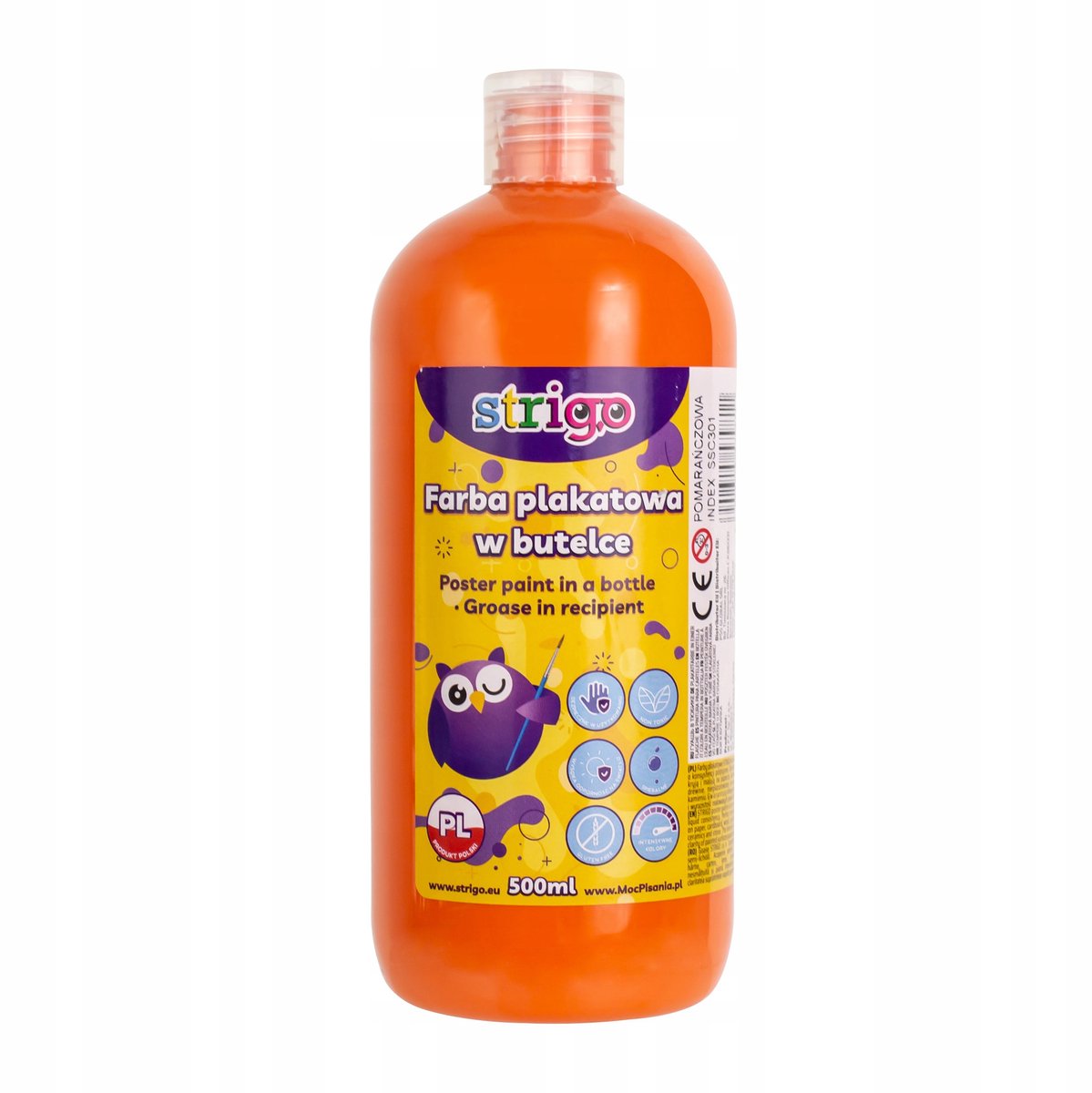STRIGO Posterverf Oranje 500 ml - Levendige kleuren