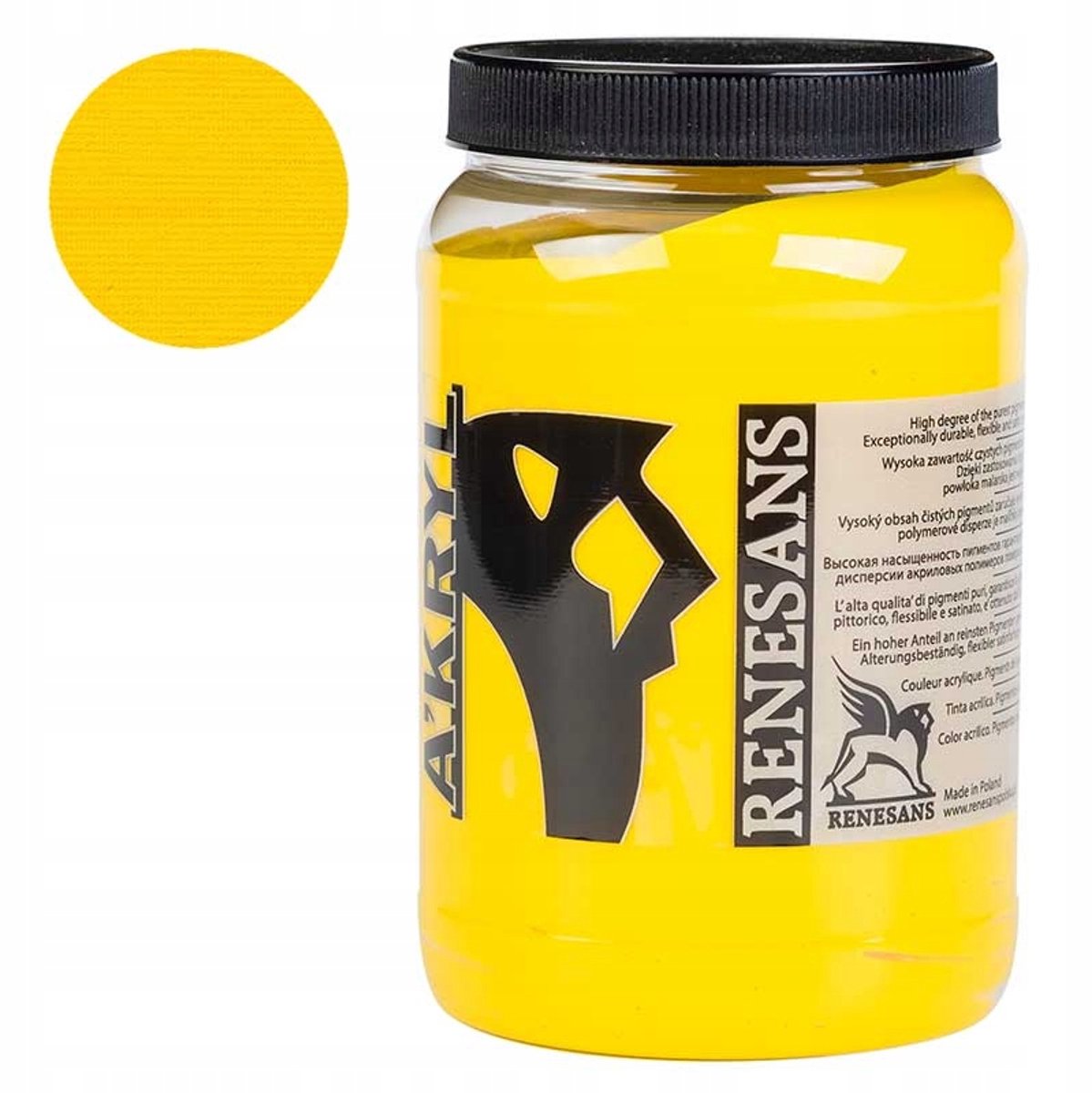 Renesans A'kryl Acrylverf 500ml - Middengeel