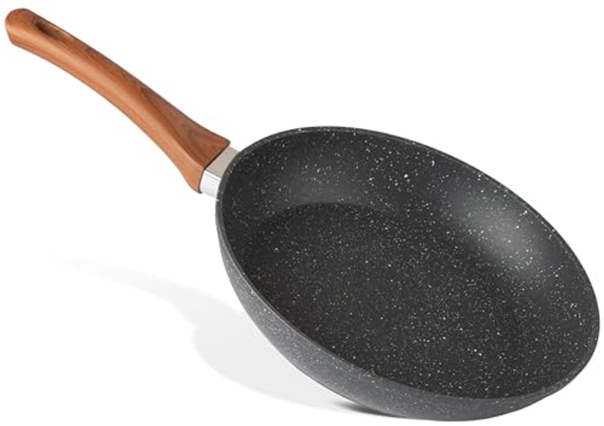 Inductiekookplaat Antiaanbakpan 18 cm - Marmeren Wokpan Keukengerei