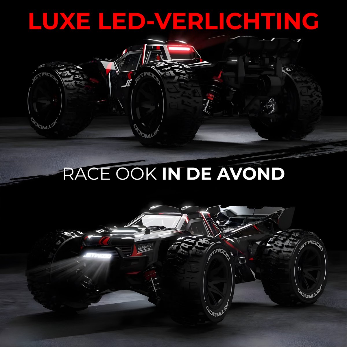 DreamGoods Bestuurbare RC Auto - 80km/h - Limited Edition - Top Speed Race Auto - 1:20 Offroad Drift Car - 300 m Afstandbestuurbaar - Radiografisch - Waterdicht - Bestuurbare Auto voor Buiten - RC Auto Volwassenen - voor Jongens — afbeelding 3