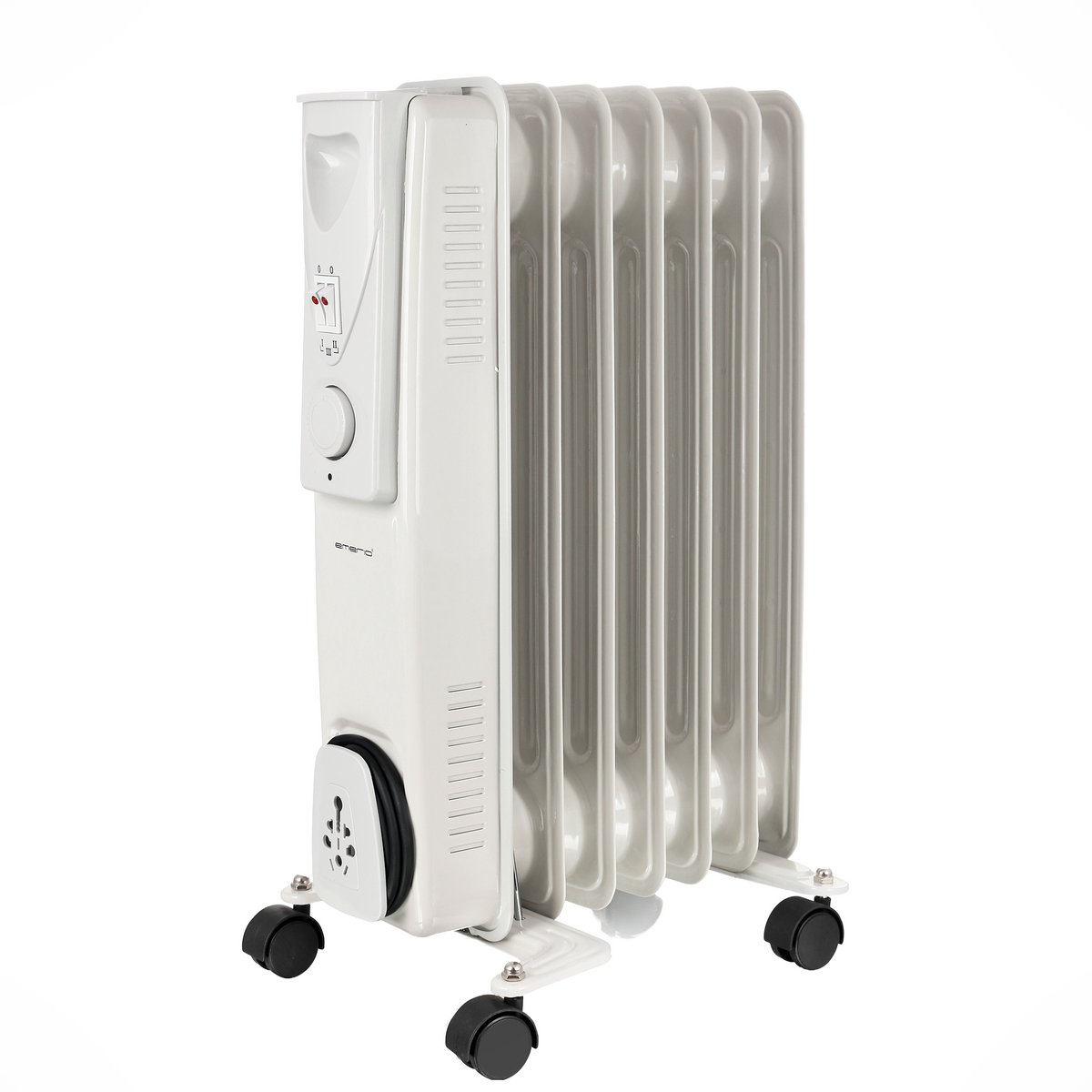 Bol.com Emerio Olieradiator - 15m² - 1500W - 7 Ribben - Regelbare Thermostaat - 3 Temperatuur Instellingen - Mechanische bedieni... aanbieding