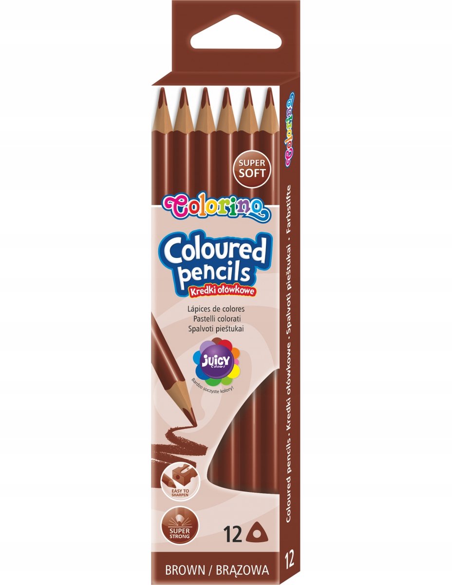 Colorino Driehoekig kleurpotlood - Bruin (1 stuk)
