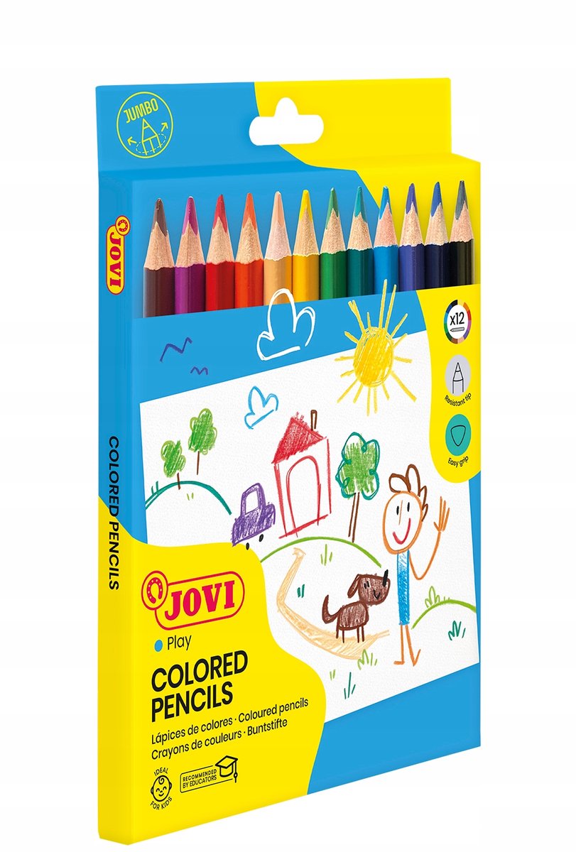 Jovi Jumbo Driehoekse Kleurpotloden - Set van 12
