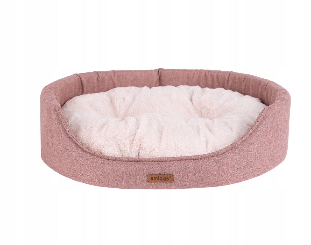 Amiplay Como Ovaal Hondenkussen Maat M Roze - Comfort & Stijl
