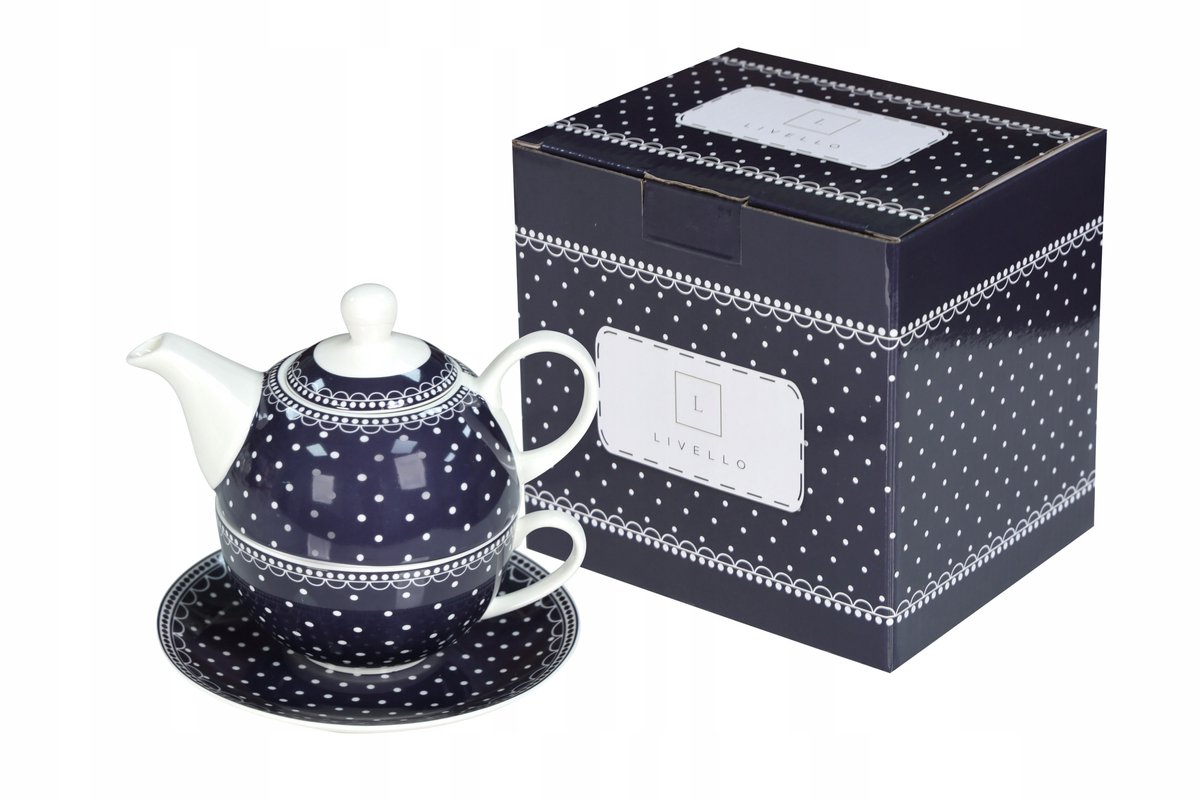 Thee-set: 400ml theepot met 250ml kop & schotel, Livello