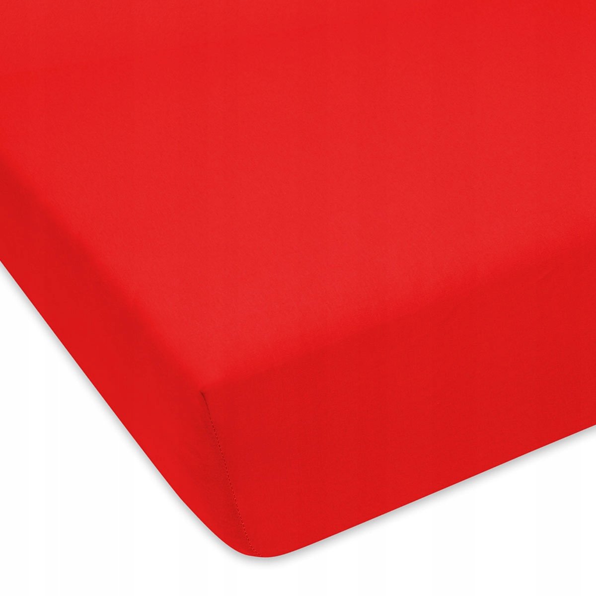 Rood Jersey Hoeslaken met Elastiek - 80x190 cm