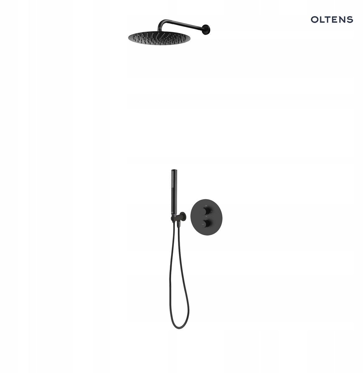Oltens Katla Thermostatische Inbouw Doucheset Mat Zwart