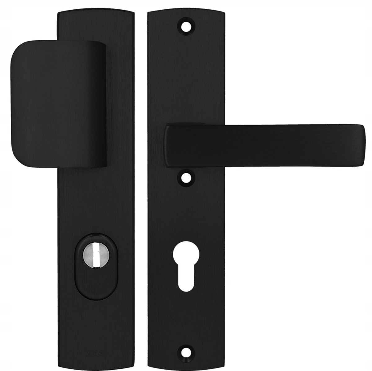 AXA Apollo Flex F8 zwarte deurgreep, 72mm hartafstand