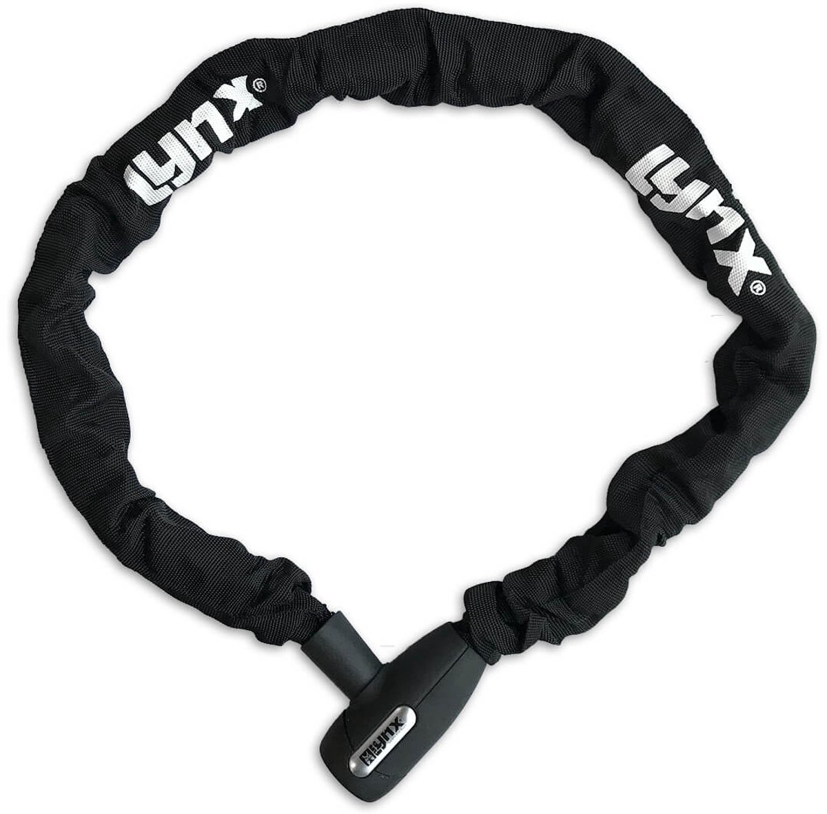 LYNX Kettingslot Cityline XL-120 - staaldraad met nylon hoes - zwart