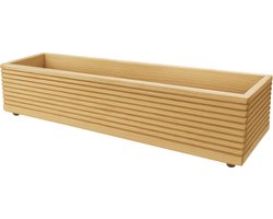 Handgemaakte houten Plantenbak – Voor Balkon, Terras of Tuin – Hout – Natural – 90x17x17 cm – Bloembak – Duurzaam, Weerbestendig & Stijlvol Design