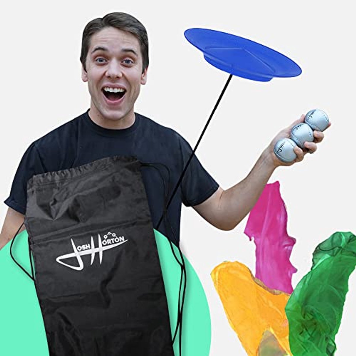 Juggleset voor Kinderen - Juggling Scarves, Beginners Juggling Balls, Soft Spinnerboard