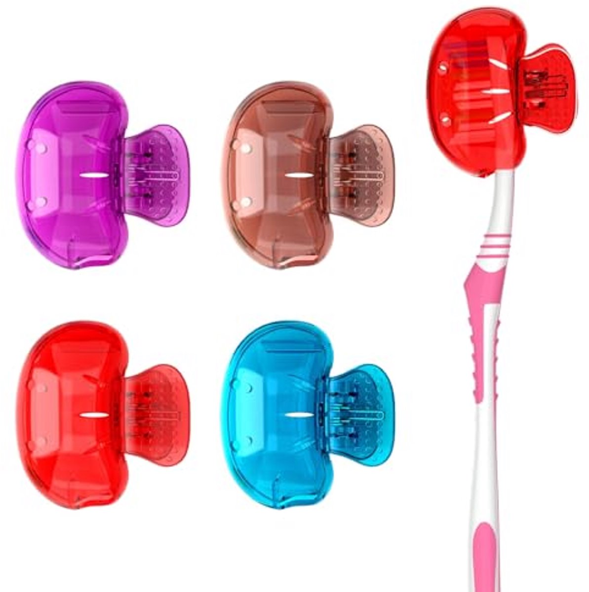 Veelkleurige Tandenborstelhoezen - Universele Clip-On Beschermer voor Hygiënische Mondverzorging - Reisvriendelijk en Geschikt voor Kinderen en Volwassenen