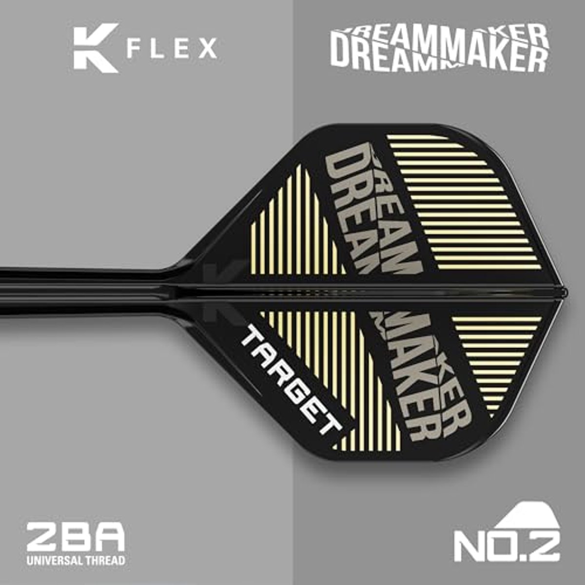 Darts K Flex Flights en Shaft Systeem - Set van 3 Medium 33mm - Universeel Compatibel