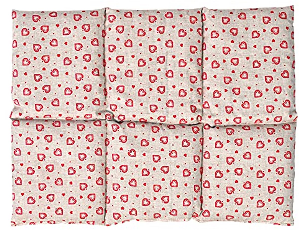 Kersenpitten warmtekussen 40x30cm - veelzijdig kussen voor rug, buik en voeten - ideaal voor magnetron en oven