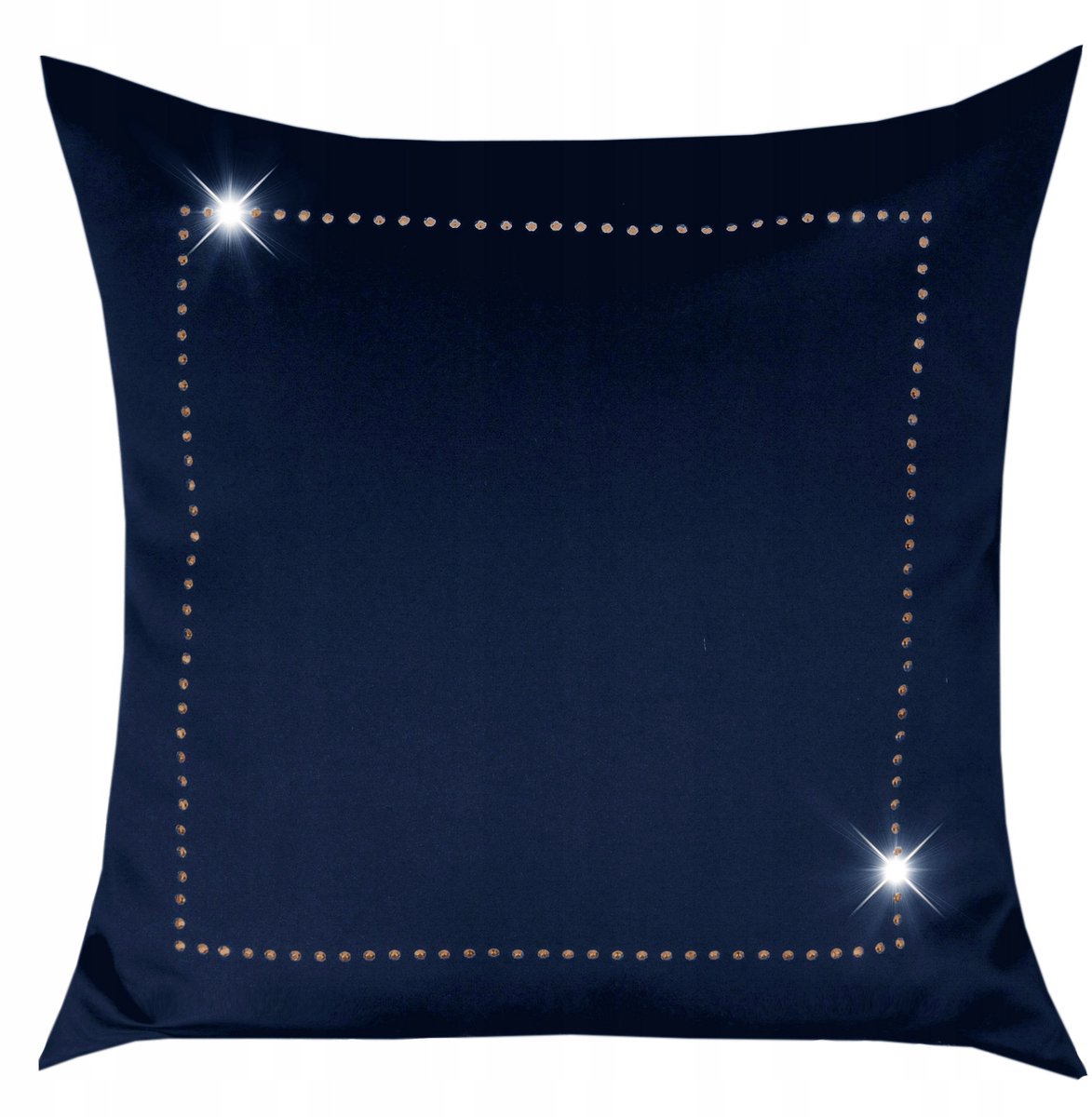 Glamour Sierkussen 40x40cm Marineblauw met Gouden Details