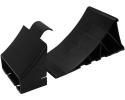 Wielkeg incl houder zwart 216x55x65mm