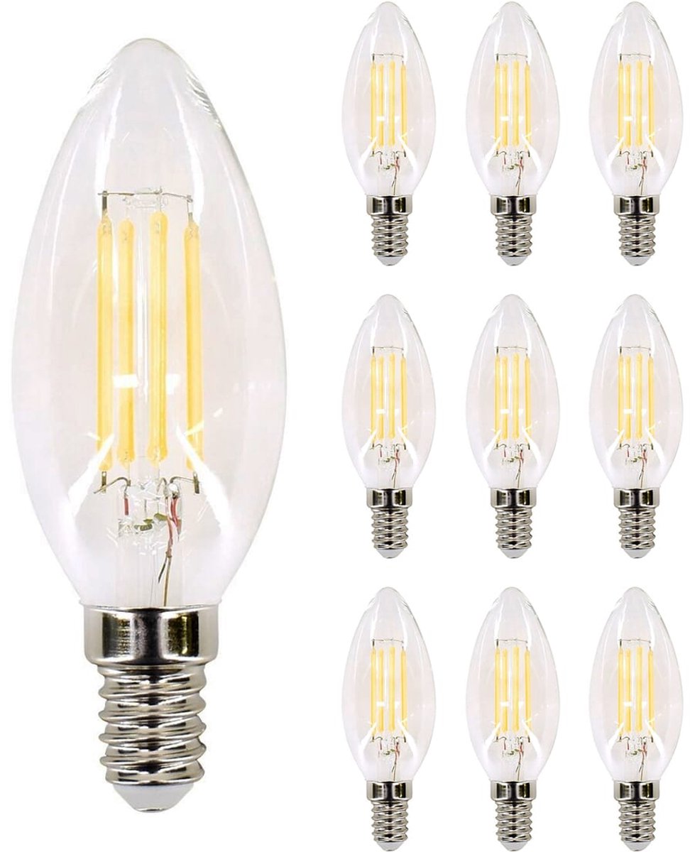 Bemko Premium LED Lamp E14 - vervangt 30W (4W) - 440lm - 2700K Warm Wit - 230V - 10 stuks
