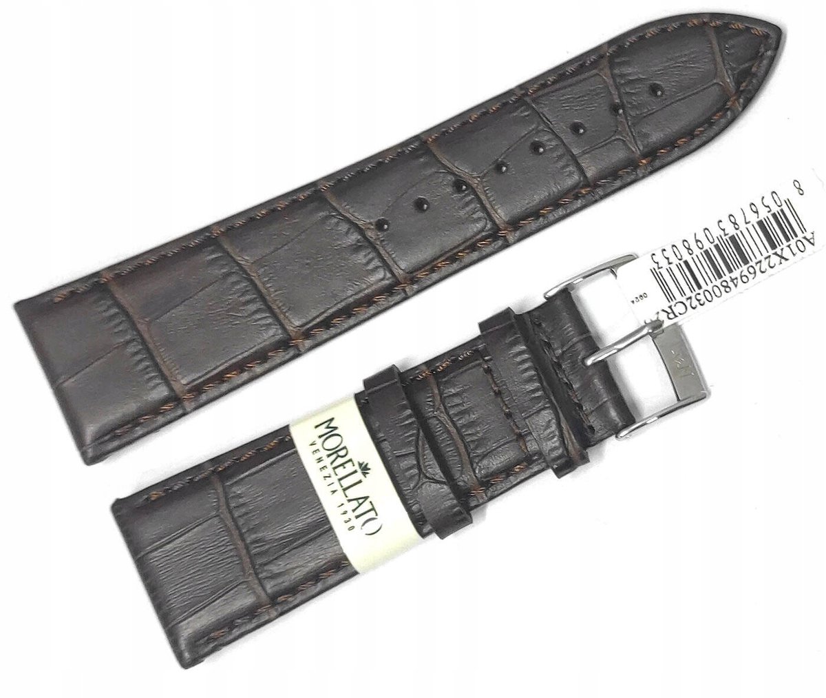 Morellato Bolle Leren Horlogeband 26mm Bruin Krokodillenprint