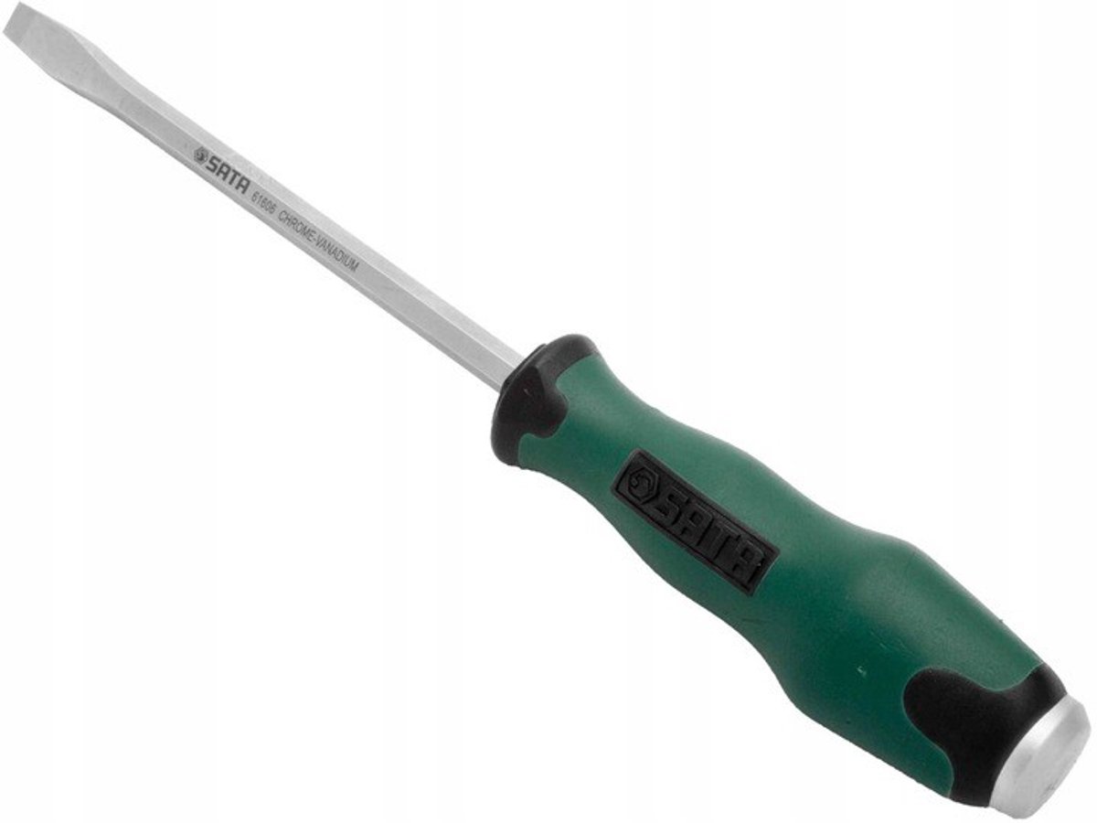 SATA Platte Schroevendraaier 8x150mm - Slagvast en Magnetisch