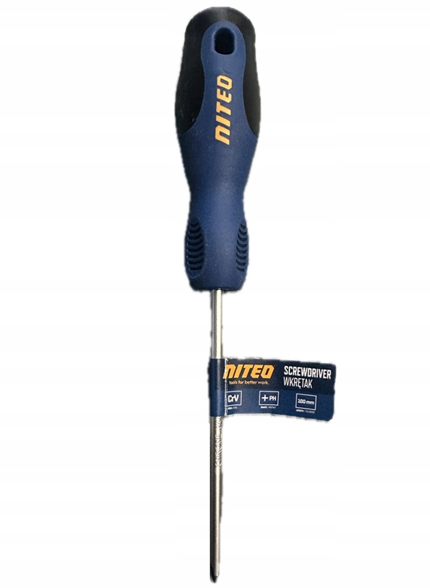 Niteo Kruiskopschroevendraaier PH 100 mm CRV Staal
