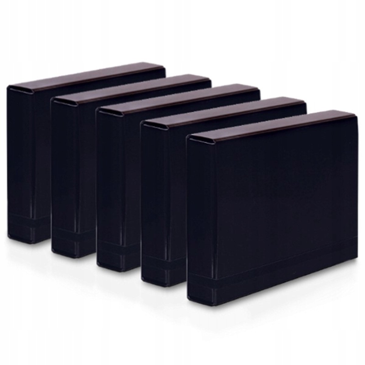 Vau-Pe A4 Dossier Box 50mm met Elastiek - 5 Stuks Zwart