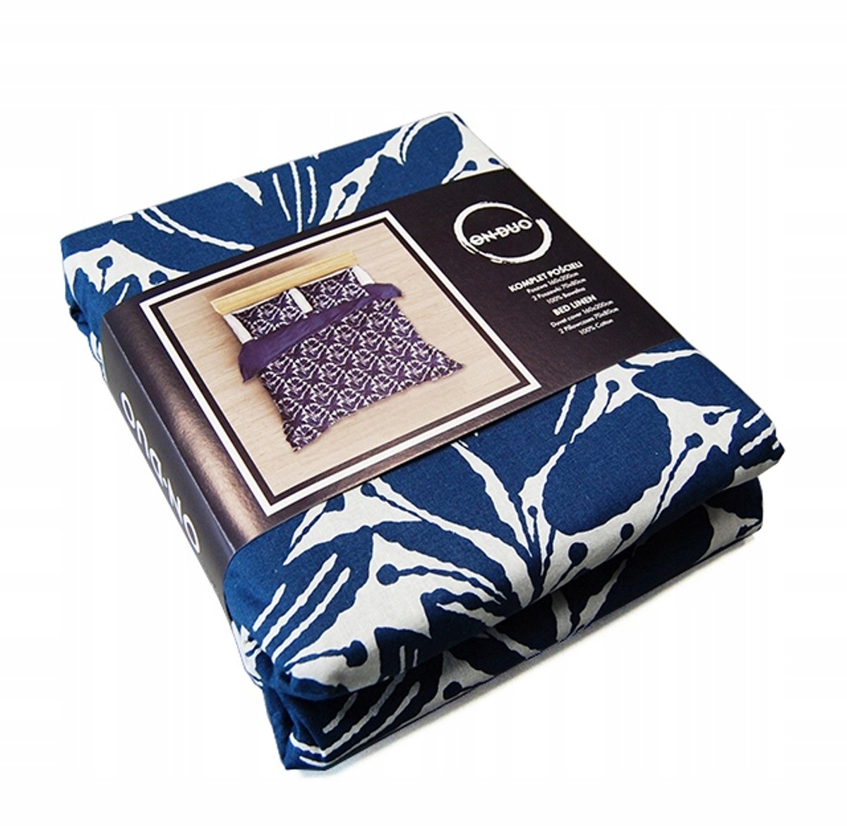 Hoeslakenset 200x220cm + 2x 70x80cm Katoen Blauw-Wit