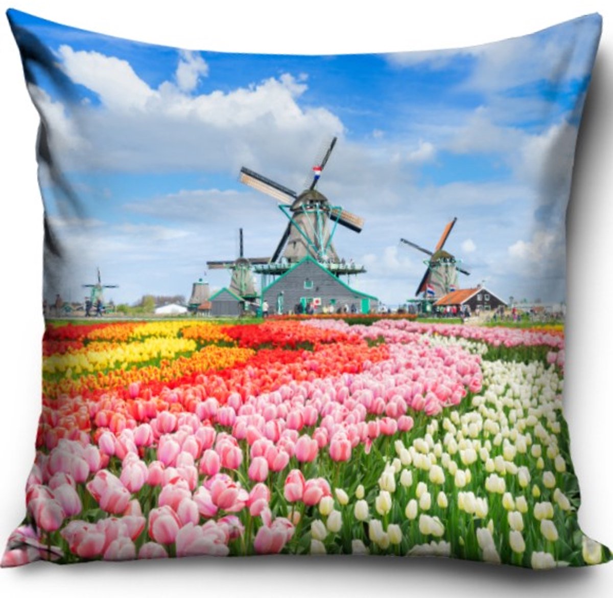 Decoratieve Kussensloop Tulpen & Windmolens 40x40 cm