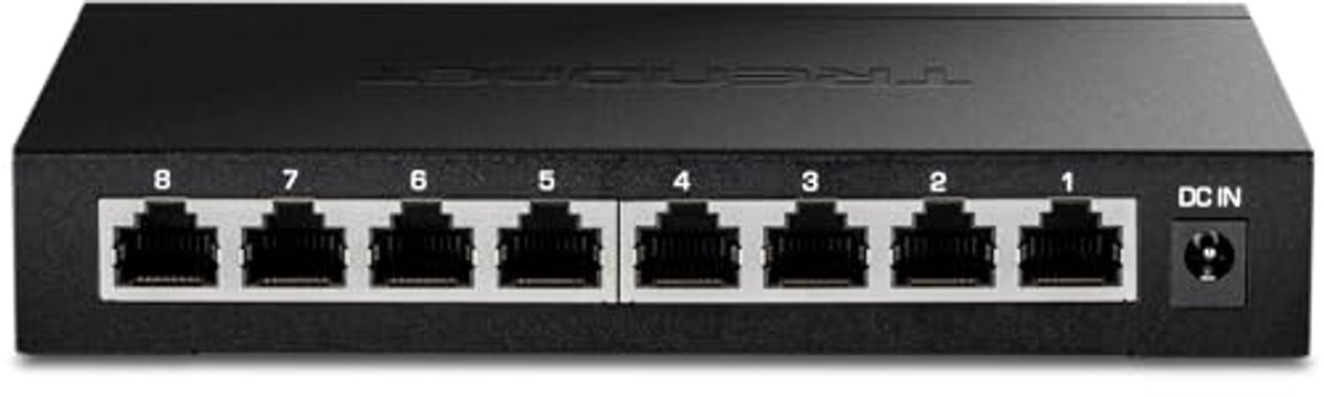 8-poorts Unmanaged 2.5G Switch met 40 Gbps switching capaciteit en muurmontage