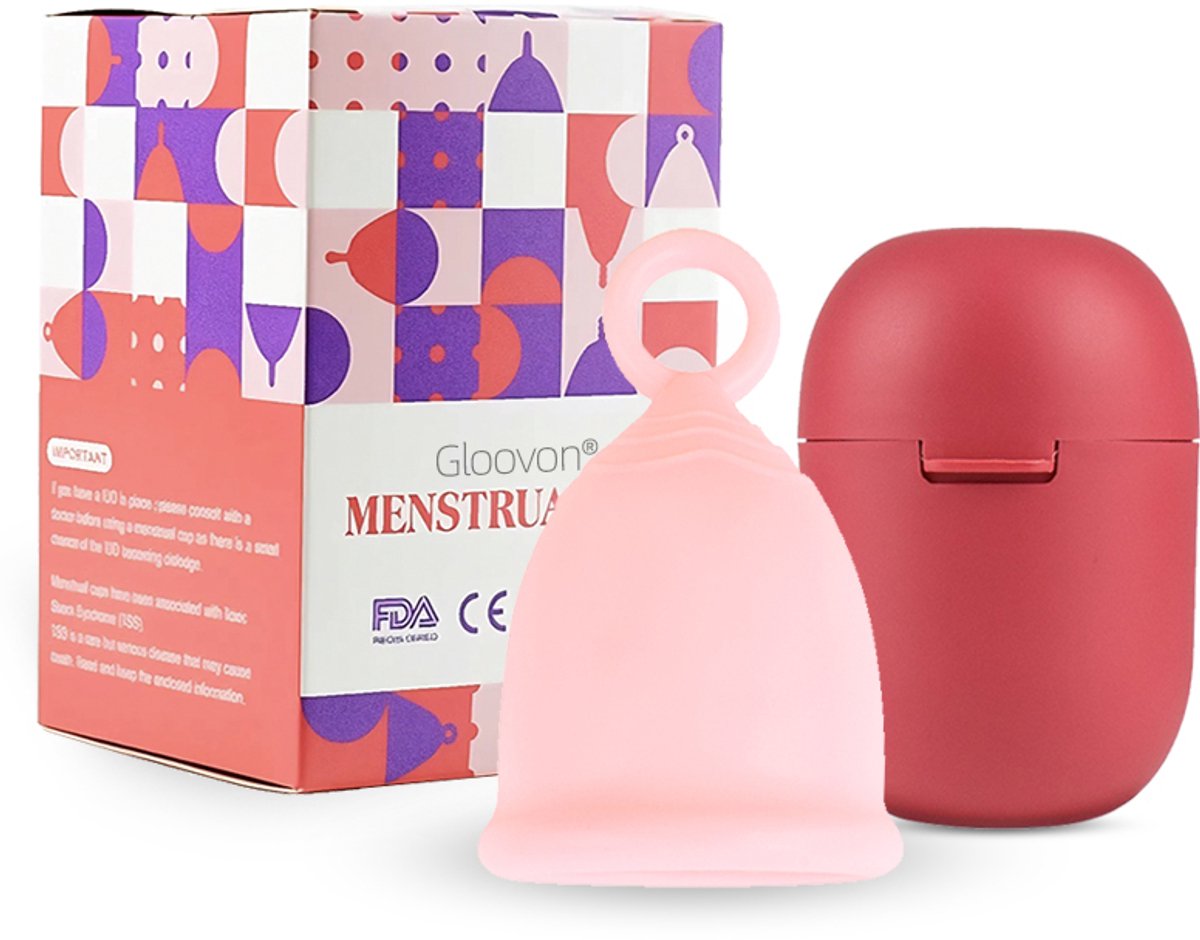 Gloovon® - Luxe Menstruatiecup Met opbergdoos - Maat S - Herbruikbare Menstruatie Cup - Period Menstruatiecup - Menstruatiecup Menstrueren - Saunabezoek Tijdens Menstruatie