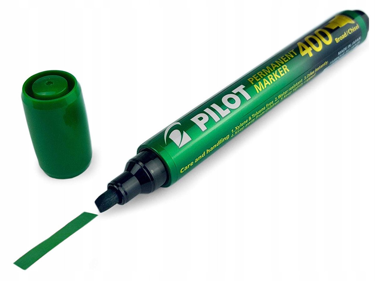 PILOT Permanent Marker Groen, Sneldrogend, Watervast, 4mm
