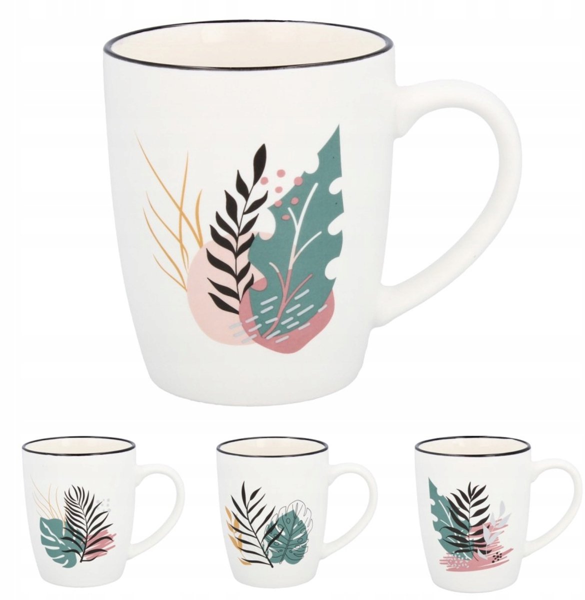 Keramische Mok Bladeren 365ml - Botanisch Design voor Koffie & Thee